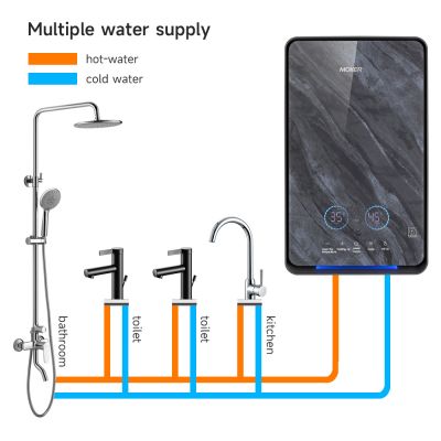 Máy nước nóng điện tức thời 5 tốc độ bán buôn có màn hình cảm ứng LED