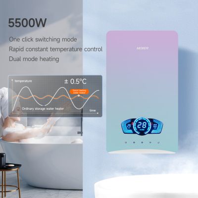 Máy nước nóng điện tức thời với điều khiển bằng giọng nói thông minh và màn hình cảm ứng làm nóng nhanh